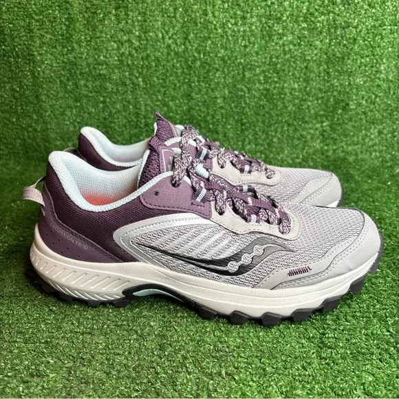 Saucony Excursion TR15 Womens Gray Purple Running Shoes Size 8 - Worn Once - Picture 1 of 12
